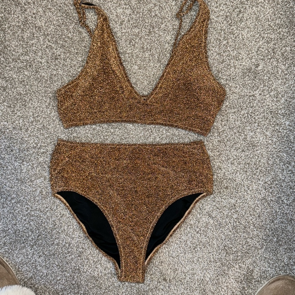 Gold high waisted bikini